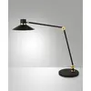 Image de Lampe de table LED Panarea 10W en métal noir, design moderne, technologie CCT réglable, intensité variable tactile, idéale pour votre intérieur.