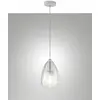 Image de Suspension Britton en métal et verre borosilicate transparent, design moderne, douille E27, diamètre 22 cm, classe d'isolation 1