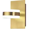 Image de Dunk - Applique murale ronde Fabas Luce 2 lumières - Applique murale LED 16W à intensité variable - Laiton satiné