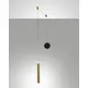 Image de Suspension décentralisée Prado en laiton - Fabas Luce - LED 6,5W à intensité variable - Montage décentralisé