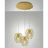 Image de Suspension Camp En Métal Doré Mat Ø500 Mm, Design Moderne Et Structure Élégante Pour Éclairage Intérieur Classe 1 Ip20
