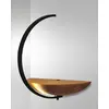Image de Applique LED intégrée Roseg 9,5 W, 3000 K, structure en métal noir et bois, variateur tactile, IP20 - Roseg