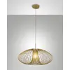Image de Suspension Fassa Ø60 cm en métal doré mat, douille E27 40 W, design élégant, classe d'isolation 1, IP20 - Éclairage intérieur