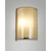 Image de Applique murale Maribel Ambre en métal, verre et méthacrylate, douille E27 40W, indice IP20, dimensions 23x11,5x32,5 cm par Maribel Lighting.