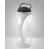 Image de Lampe De Table Led Blanche Caddy 3W, Boîtier Ip54 En Métal Et Polycarbonate, Lumière Chaude 3000K, Variateur Tactile - Éclairage Au Design Moderne