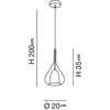 Image de Lustre suspension LED Lila en métal et verre borosilicate Bleu transparent 3481-40-244 Fabas Luce