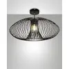 Image de Plafonnier Fassa Ø60cm en métal noir, douille E27 40W, design moderne et élégant pour l'éclairage intérieur, IP20 - Fassa
