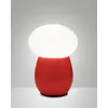 Image de Lampe de table Freddy en verre soufflé rouge, douille E27 40W, interrupteur intégré, design élégant et moderne - Collection Freddy