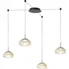 Image de Brena - Suspension décentralisée 4 lumières Cognac - Fabas Luce - LED 40W dimmable - Montage décentralisé