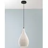 Image de Suspension Lisa en métal et plastique biosourcé - Blanc, douille E27, structure élégante et durable, IP20, 230 V - Design Line
