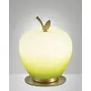 Image de Lampada da Tavolo Wendy 8W LED Integrato 3000K Verde e Ottone Satinato, Regolazione Luce al Tocco, Vetro Soffiato - Design Elegante