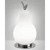 Image de Lampe De Table Led Intégrée Wilma 8W, Blanc/Chrome 3000K, Variateur Tactile, Ip20, 230V, Design Métal Et Verre - Wilma