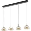 Image de Suspension Lucille Cognac Led 28W, 2700K-4000K, Structure En Métal Et Verre Borosilicate, Intensité Variable En Continu, 87 X 6 X 200 Cm