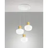 Image de Suspension LED Kino 36 W 3900 lm 3000 K à intensité variable, structure en métal et verre borosilicate, blanc - Kino