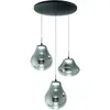 Image de Suspension Deva Ø500Mm, Led 42W, 4530Lm, 2700K/3000K/4000K, Réglable, Structure En Métal Et Verre Borosilicate Fumé, Design Moderne Élégant - Deva