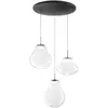Image de Suspension Deva Ø500 Mm, Led 42W, 4530 Lm, Température 2700K-4000K, Dimmable, Structure Métallique Et Verre Borosilicate Transparent.