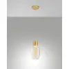 Image de Suspension LED Lapo 12 W 1300 lm 3000 K à intensité variable, structure en métal et verre borosilicate, couleur cognac - 3768-40-365