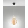 Image de Suspension LED Noa 14W 1510lm, température 2700-4000K, variable, structure métal et verre borosilicate, élégante finition de couleur ambre.