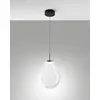 Image de Suspension LED Noa 14W 1510lm, température 2700K-4000K, intensité variable, structure métal et verre borosilicate, coloris transparent moderne.
