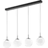 Image de Ariel - Suspension Fabas Luce 4 lumières - LED 28W dimmable - Design sphère transparente