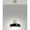 Image de Suspension LED Lunar 26 W 3150 lm CCT 2700 K/3000 K/4000 K, structure en métal et verre soufflé, intensité variable par paliers, noir - Lunar