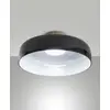 Image de Plafonnier LED intégré Lunar 26W 3150lm, 2700K-4000K, métal et verre soufflé, intensité variable par paliers, IP20, coloris noir - Gamme Lunar.
