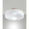 Image de Plafonnier LED Lunar 26W 3150lm, 2700K-4000K, en métal et verre soufflé, intensité variable par paliers, IP20, blanc - Luminaire chic moderne
