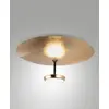 Image de Plafonnier LED Yuko 40W 3200lm - Finition feuille d'or/noir, structure métal et méthacrylate, intensité variable, lumière chaude 3000K, IP20