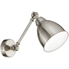 Image de Lire Applique murale Campagne | Rustique | Argent | Acier inoxydable | Lampe Orientable Applique murale