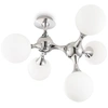 Image de Ideal Lux Nodi Lampe suspendue avec 5 verres sphériques Lampe design chrome