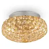 Image de Plafonnier doré en cristal KING 3 ampoules