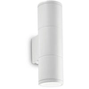 Image de Applique murale GUN à deux lumières, en aluminium blanc