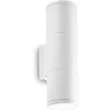Image de Ideal Lux Gun - Petite Applique Murale Extérieure À 2 Lumières Blanche, Oyster Ip44, Gu10