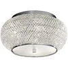 Image de Ideal Lux - Pasha' - Plafonnier À 6 Ampoules Au Chrome, Cristal, E14