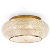 Image de Pasha' Plafonnier contemporain Métal-Cristal Or 10 Lumières E14
