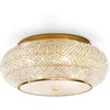 Image de Ideal Lux - Pasha' - Plafonnier À 10 Ampoules Or Avec Cristaux, E14