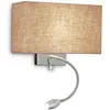 Image de Applique murale moderne en métal Hotel Canvas 2 Lights E27+Led 1,5W