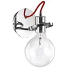 Image de Ideal Lux Radio Applique murale pivotante douille E27 Chrome Rouge