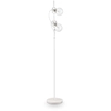 Image de Lampadaire radio à 2 lumières en métal blanc et câble blanc