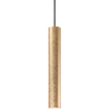 Image de Ideal Lux 141817 Look Lampe à suspendre Cylindre Ø 6cm véritable feuille d'or