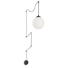Image de Ideal Lux Lampe à suspendre Boa Sp1 pour sortie murale noire Lampe à suspendre ronde
