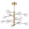 Image de Ideal Lux - Equinoxe - Plafonnier À 12 Ampoules À Bras Multiples, Laiton Antique