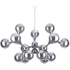 Image de Suspension contemporaine Nodi Métal Chrome 15 Lumières E14