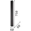 Image de Plafonnier moderne Sky Metal Black 1 Light Gu10 7W 3000K Warm Light H75Cm