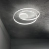 Image de Ideal lux OZ PL plafonnier rond avec diffuseur en caoutchouc opale structure blanc design moderne