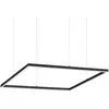 Image de Suspension Modern Square Oracle Aluminium-Plastic Black Led 41W 3000K D70Cm