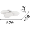 Image de Plafonnier moderne Nuage Métal Blanc Led 33W 3000K Lumière Chaude