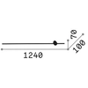 Image de Applique Industrial-Minimal Essence Metallo Bianco Led 20W 3000K Luce Calda