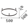 Image de Moderne Oracle Aluminium-Matériaux plastiques Plafonnier à Led blanc 32W 3000K