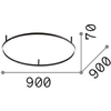 Image de Moderne Oracle Aluminium-Matériaux plastiques Plafonnier à Led blanc 55W 3000K